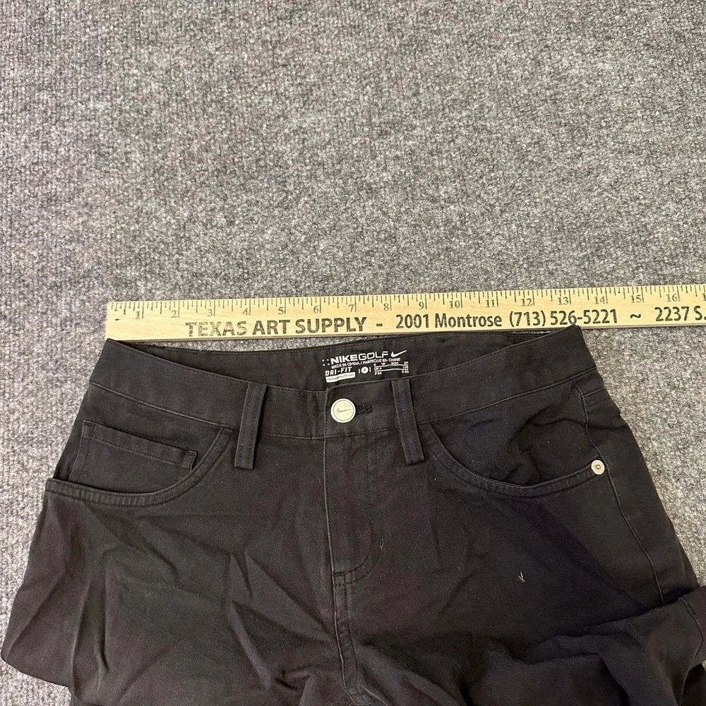 Nike Golf Pants Womens Size 0 Black Dri-Fit Straight Leg Athletic Performance